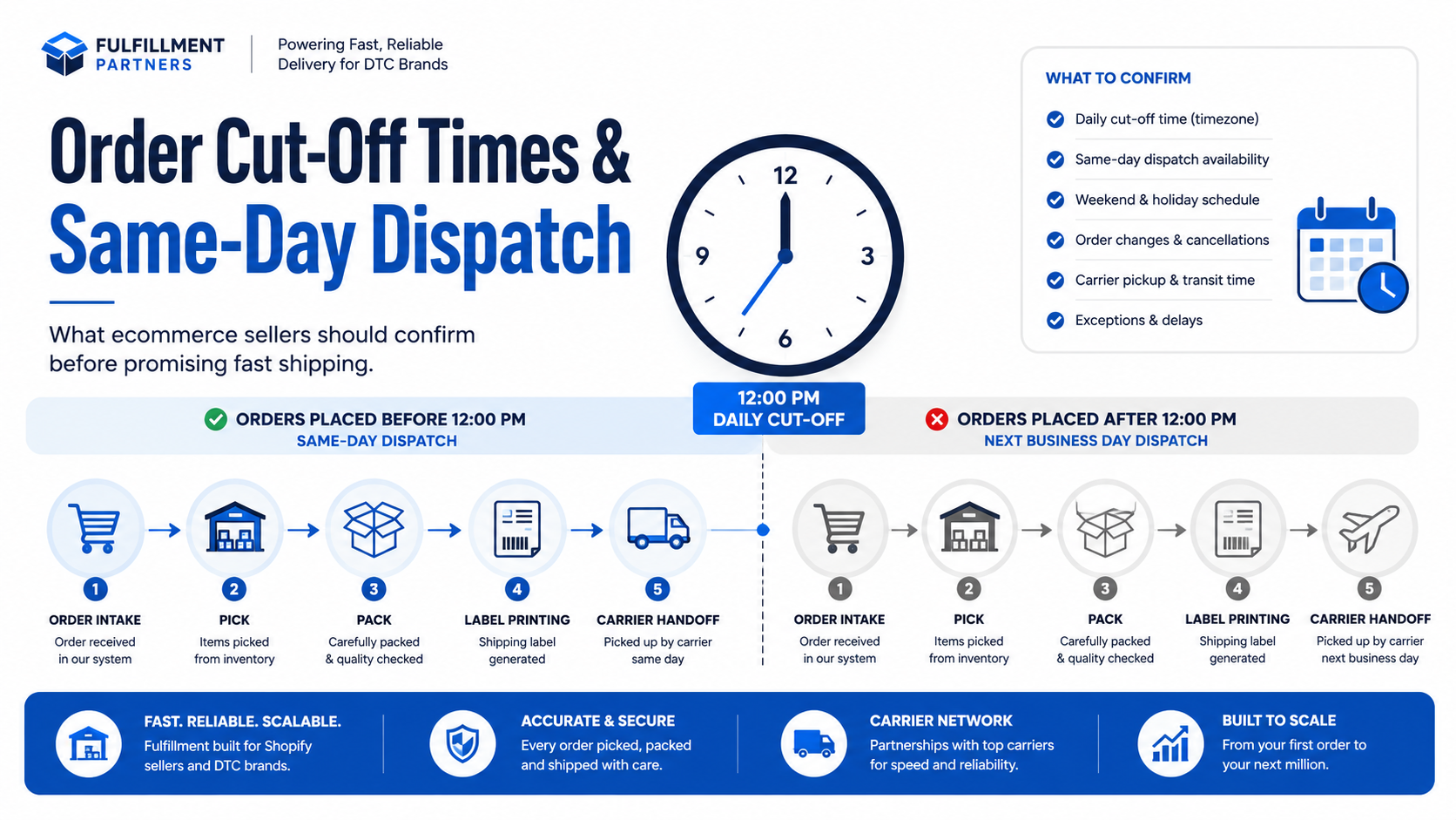 Order Cut-Off Times and Same-Day Dispatch: What Sellers Should Confirm