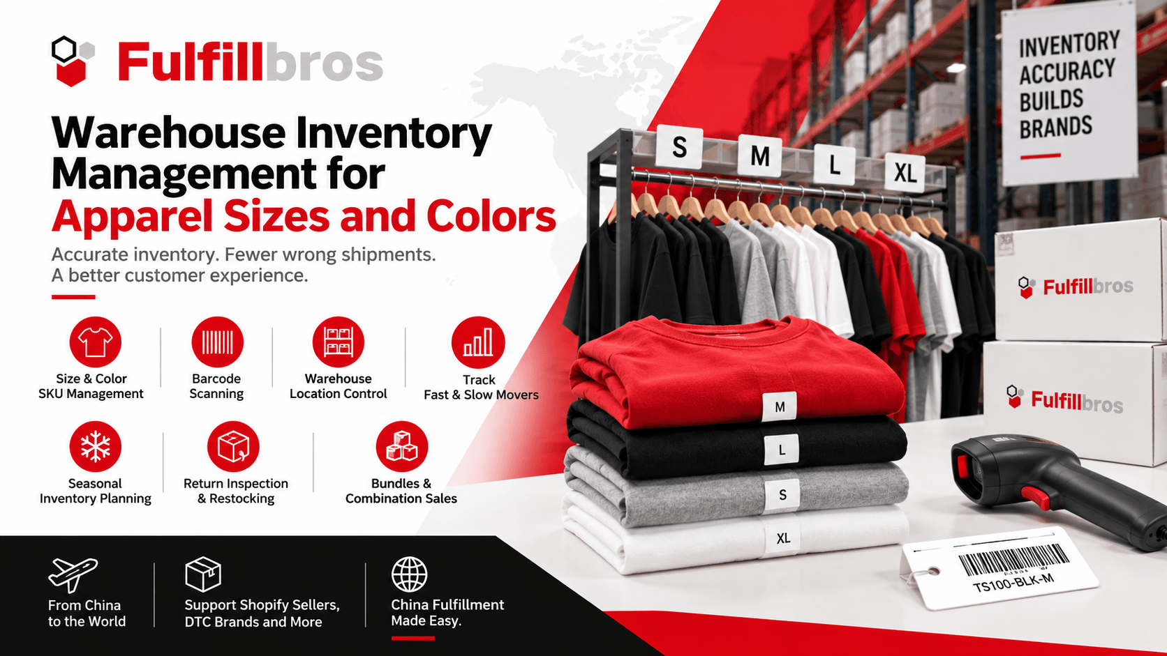 Warehouse Inventory Management for Apparel Sizes and Colors