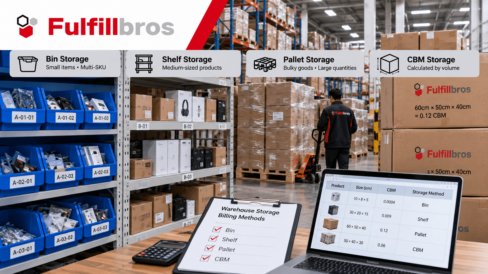 Bin, Shelf, Pallet or CBM Storage: Which Warehouse Billing Method Fits Your Products?cid=3