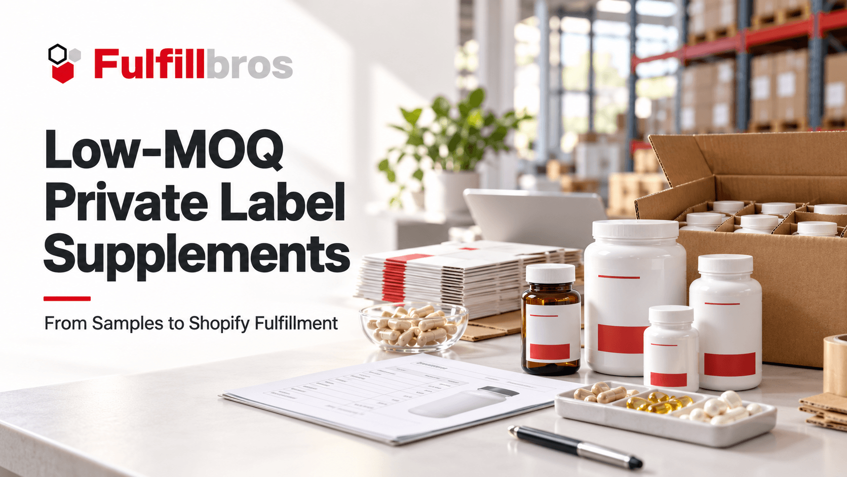 How to Choose a Low-MOQ Private Label Supplement Supplier for Your Shopify Brand