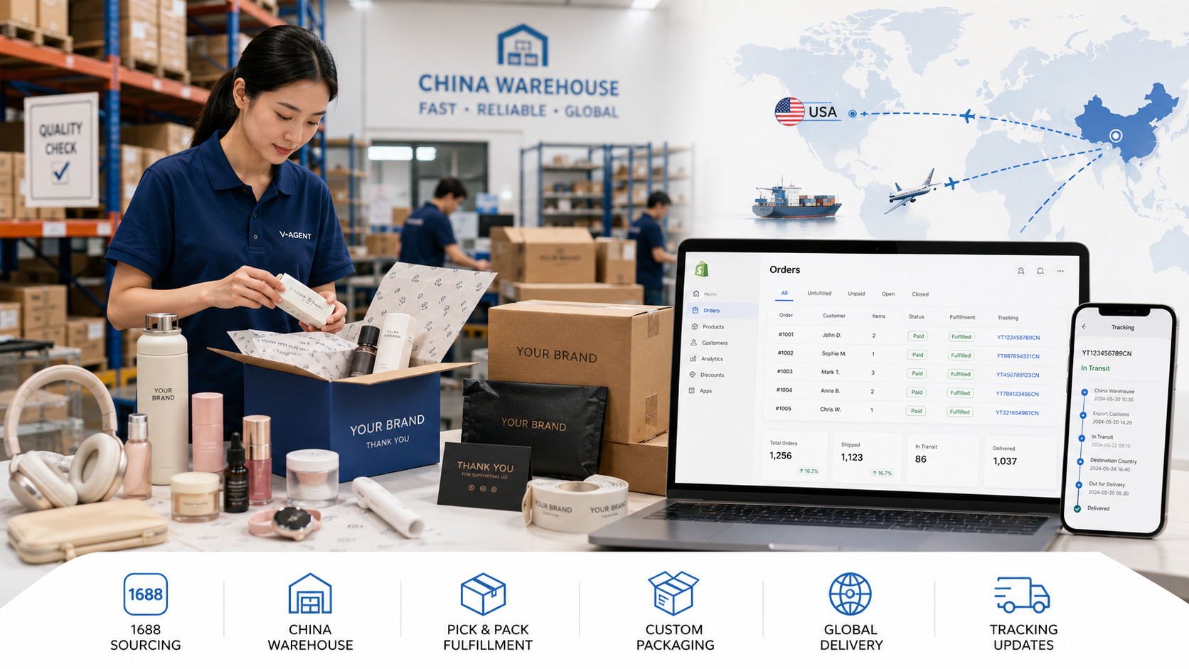 China Dropshipping Agent for Shopify & DTC Brands