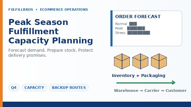 Peak Season Fulfillment Capacity Planning for Ecommerce Brands