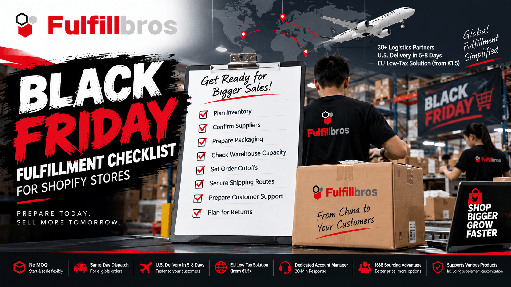 Black Friday Fulfillment Checklist for Shopify Stores