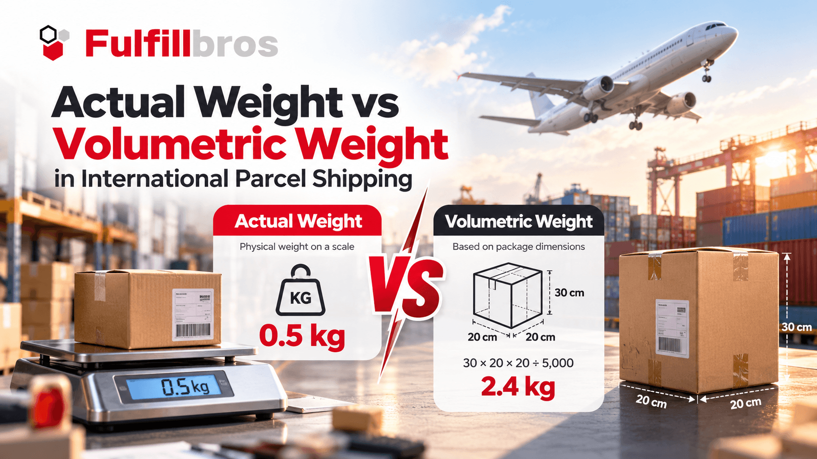 Actual Weight vs Volumetric Weight in International Parcel Shipping